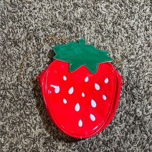 Strawberry-Shaped Red Kids Bag